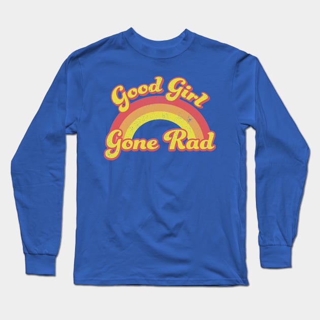 Good Girls Gone Vintage Woman's Rad Retro 70s Long Sleeve T-Shirt by bigraydesigns